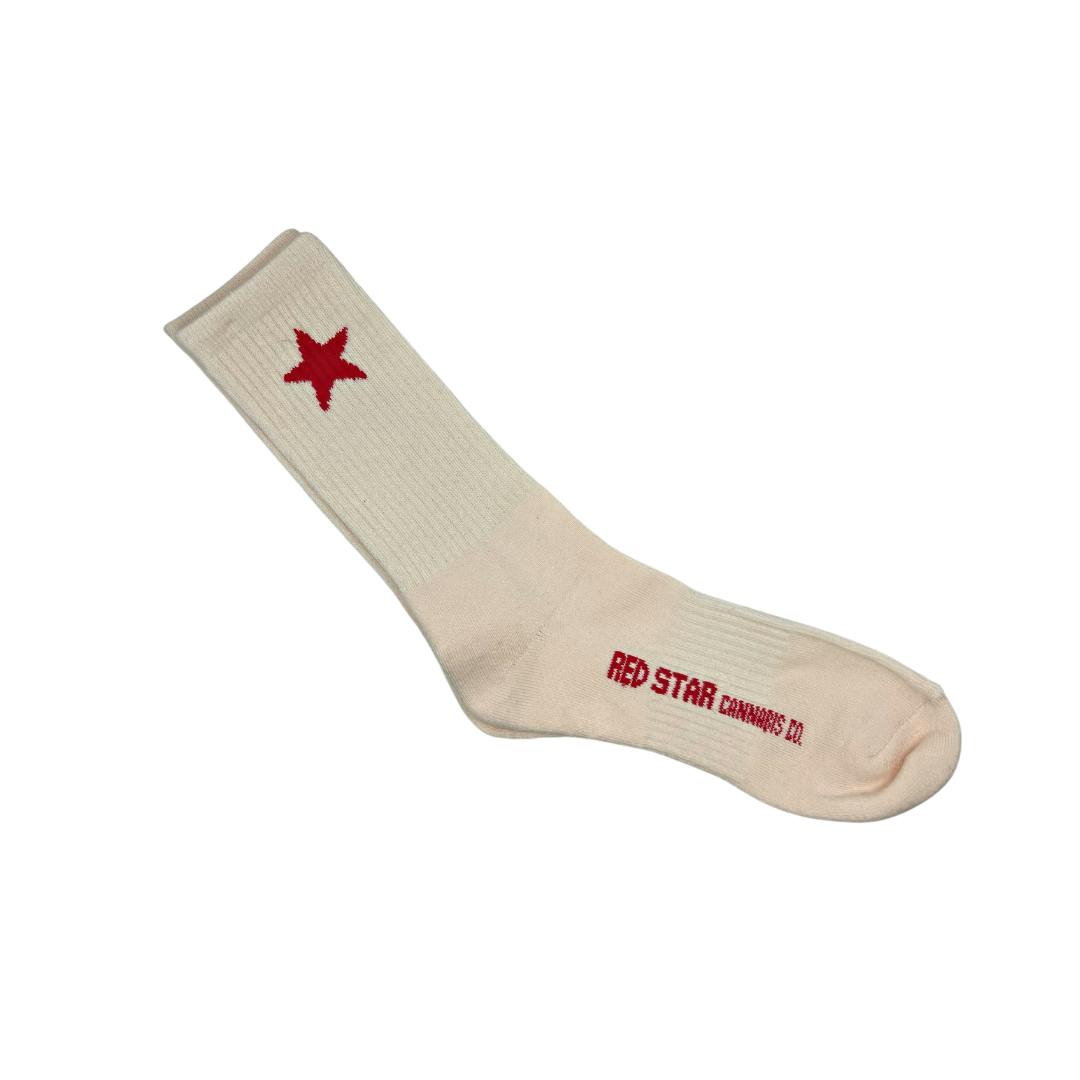 Red Star Socks (White)