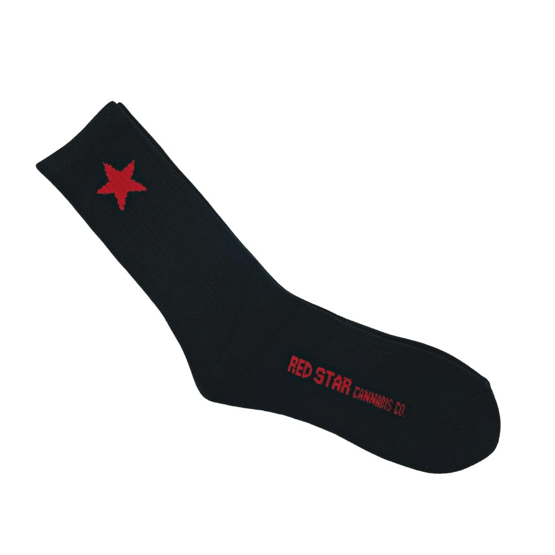 Red Star Socks (Black)