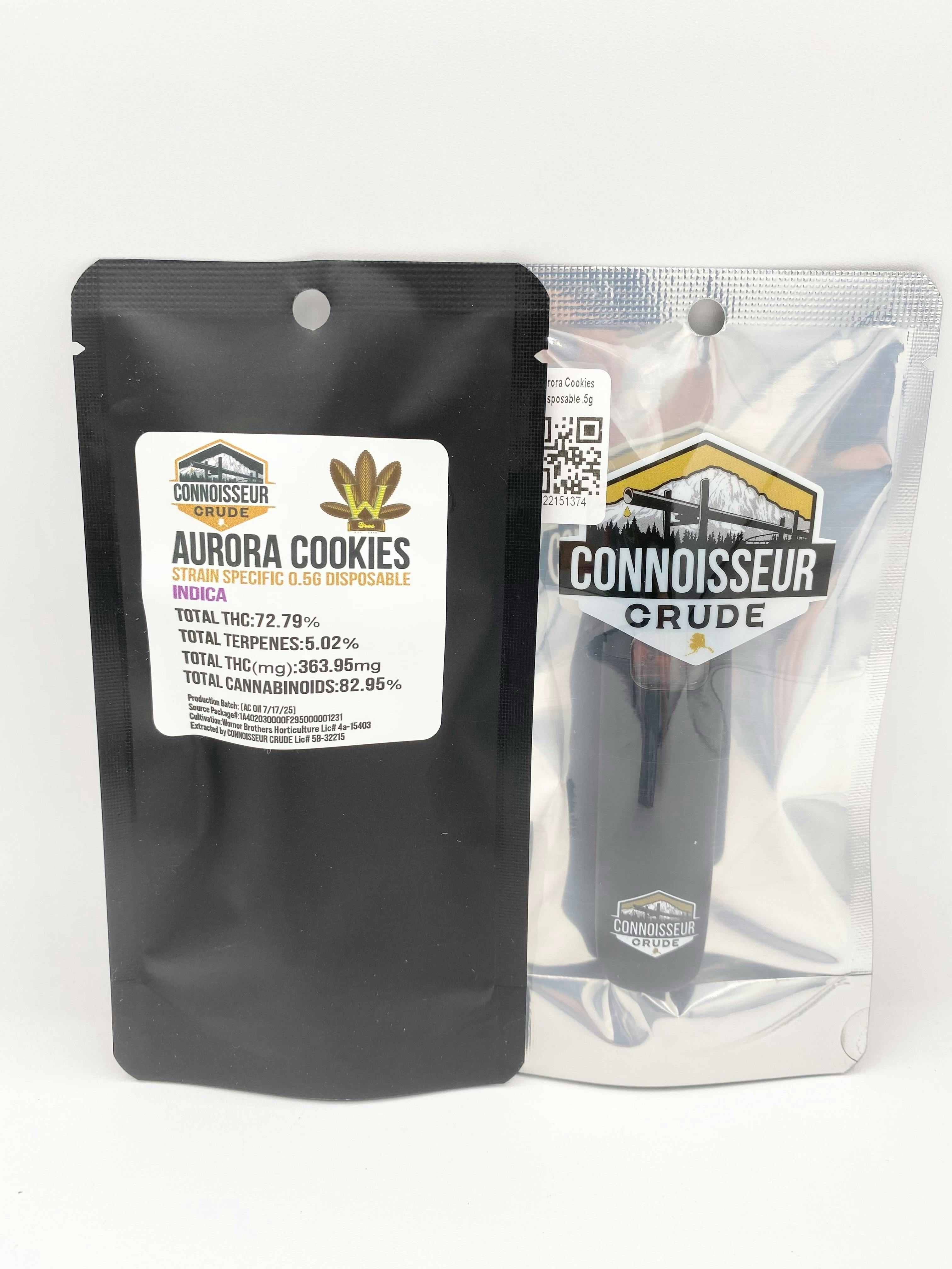 Aurora Cookies .5g Disposable - Connoisseur cannabis product