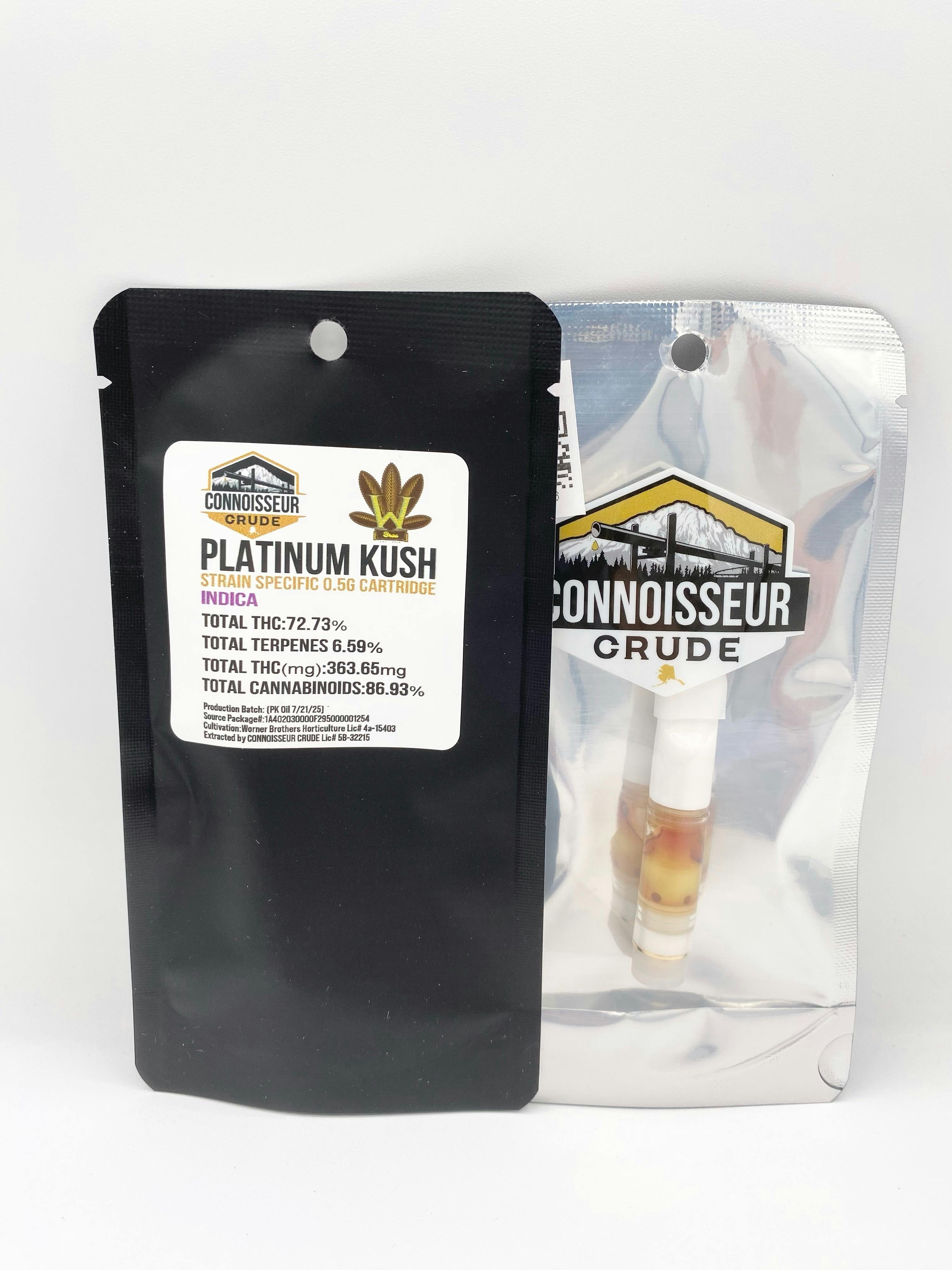 Platinum Kush 1g Cartridge - Connoisseur cannabis product