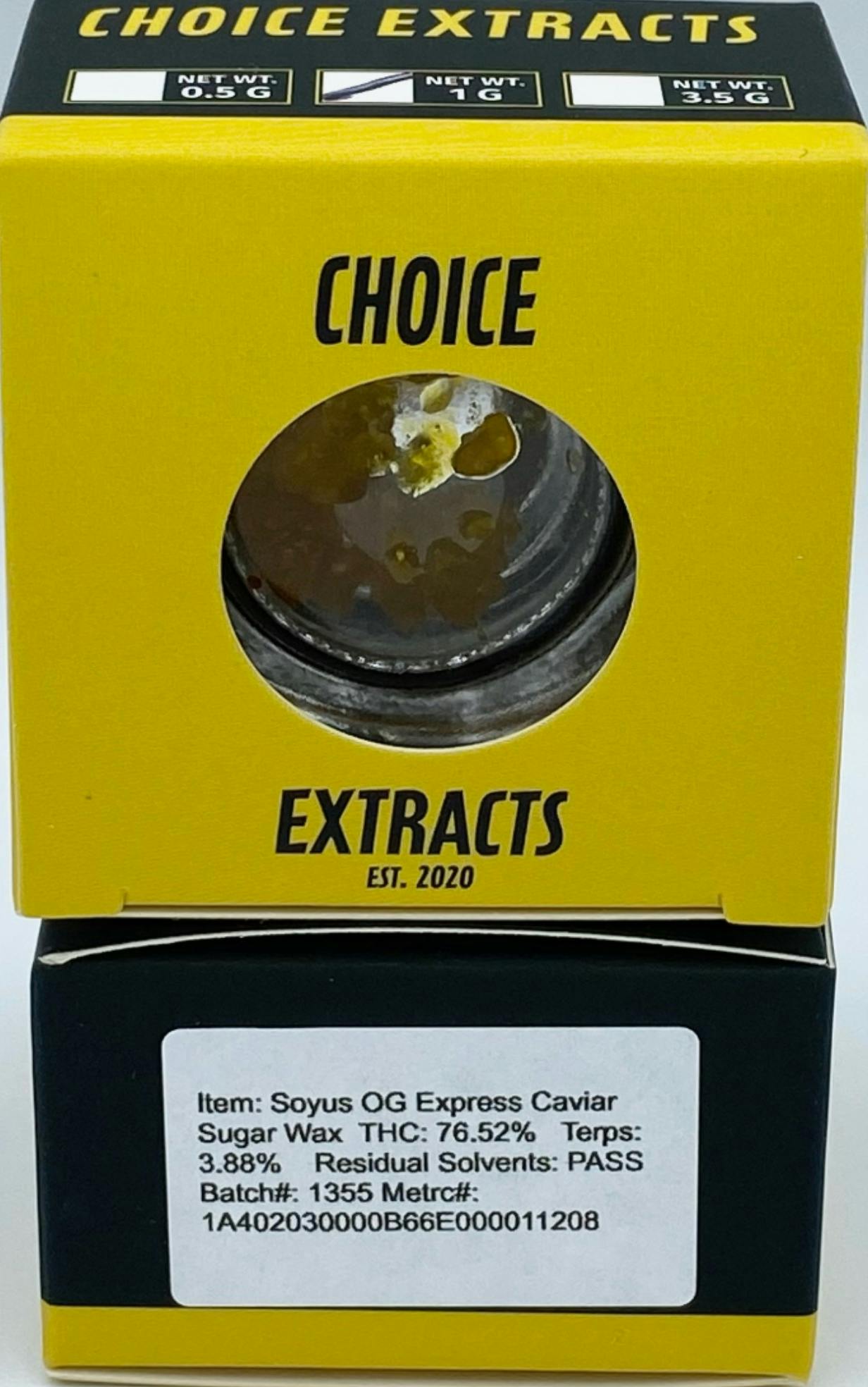 Soyuz OG Express (S/H) - 1g Caviar Sugar Wax - Choice
