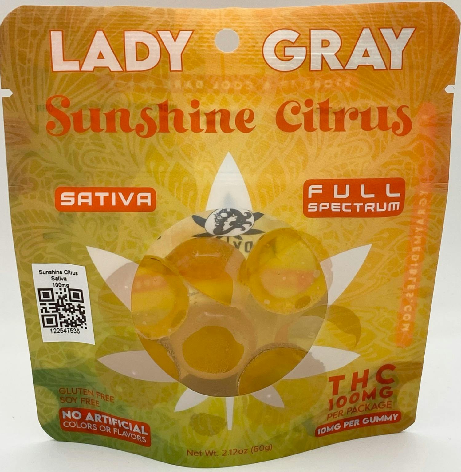 Sunshine Citrus Gummies - Sativa - 100mg/10ct