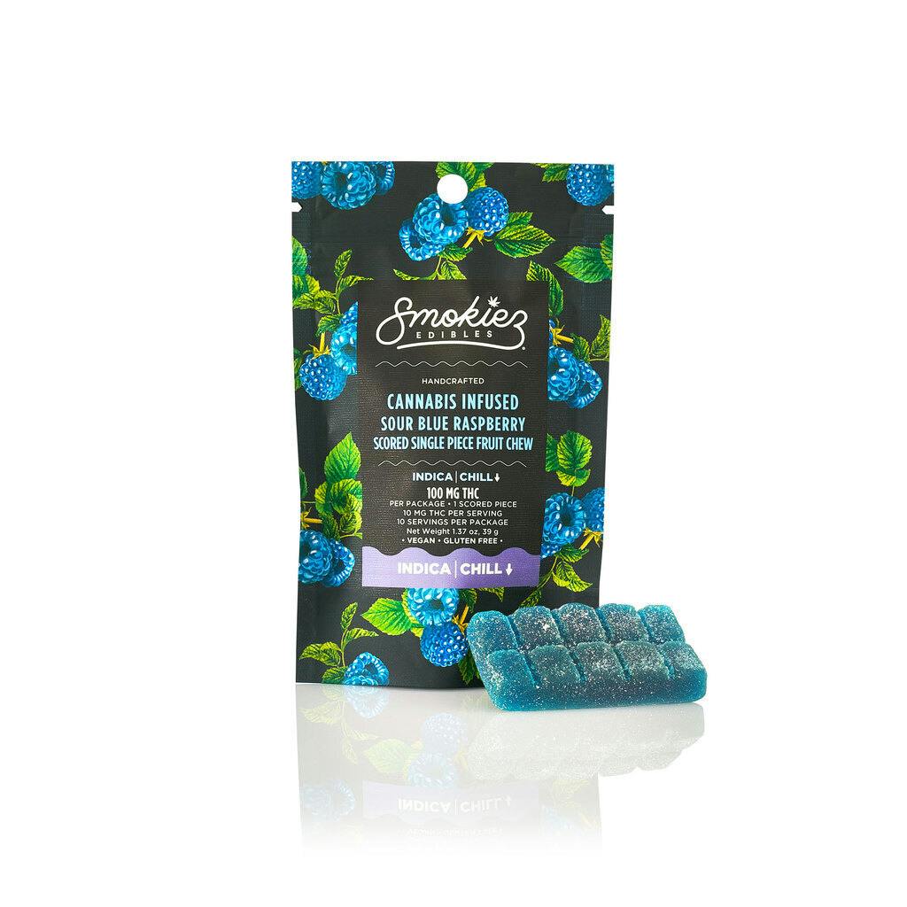 Sour Blue Raspberry Single Gummies