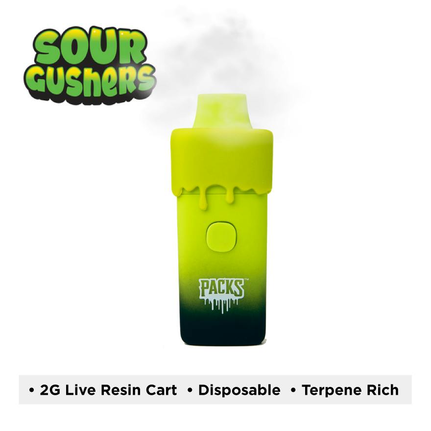 Packwoods Sour Gushers AIO 2 g