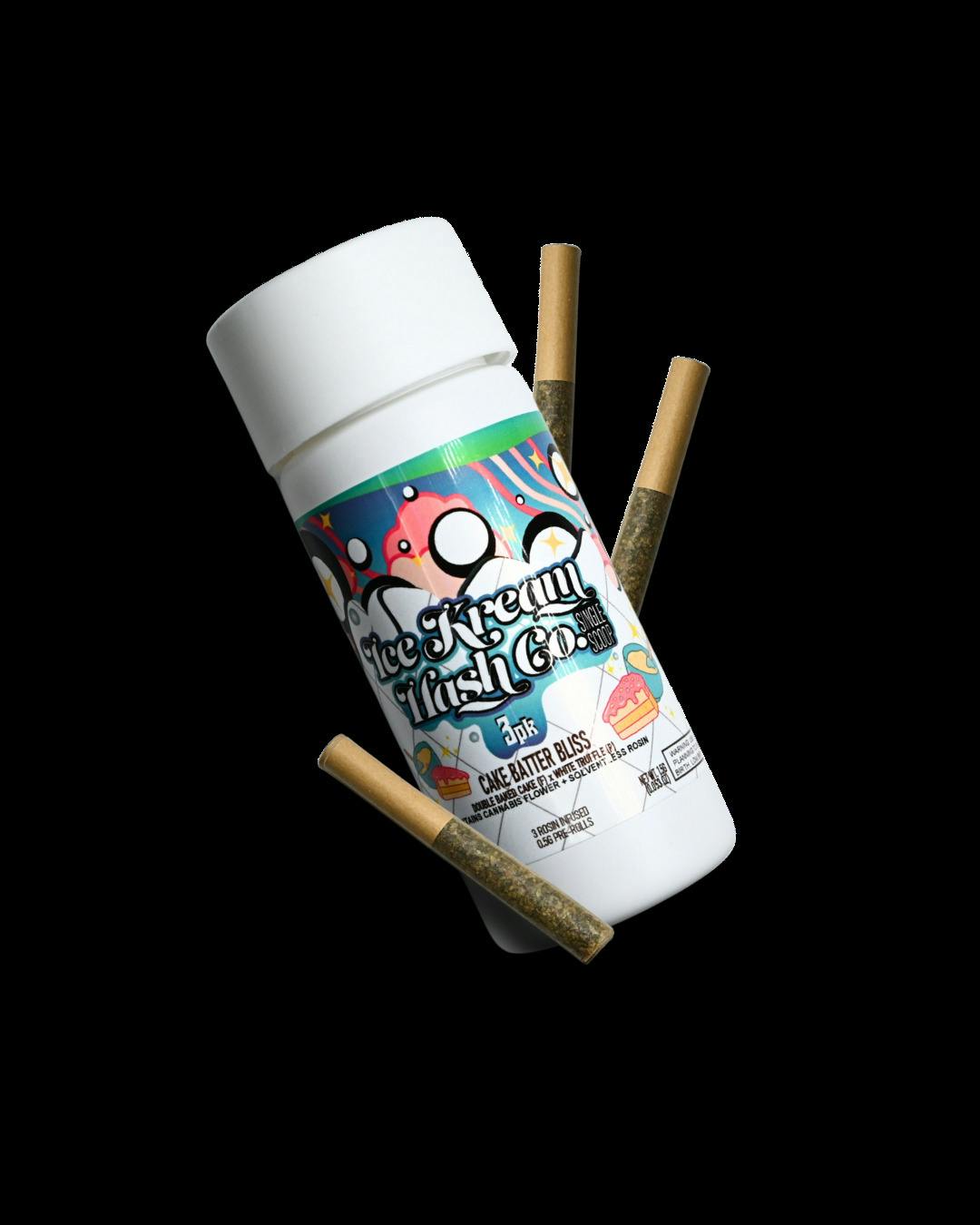 Ice Kream Hash Co. Infused Rosin Pre-Roll 3pk Lobster Lagoon