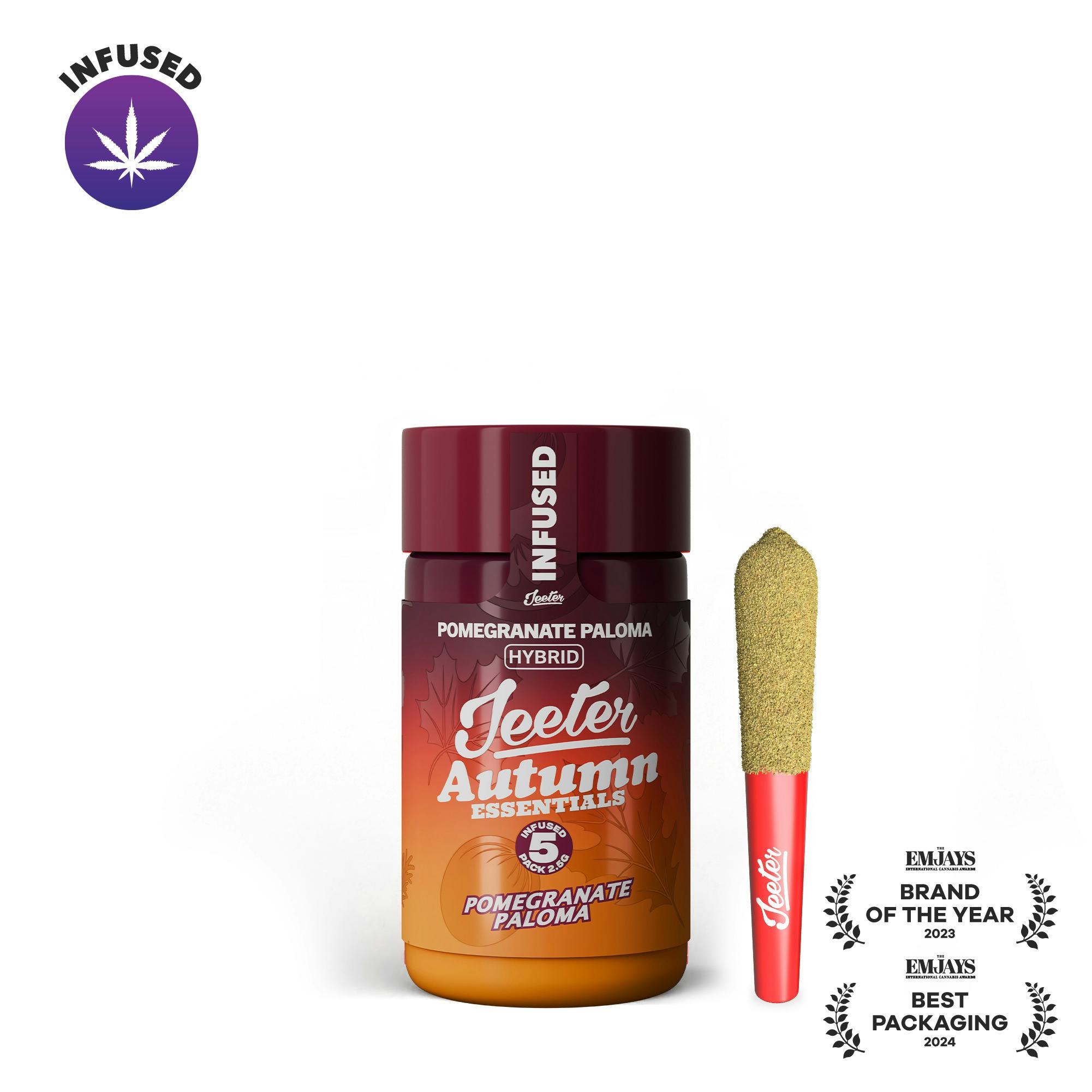 Pomegranate Paloma 5pk Quad Infused Pre-Rolls