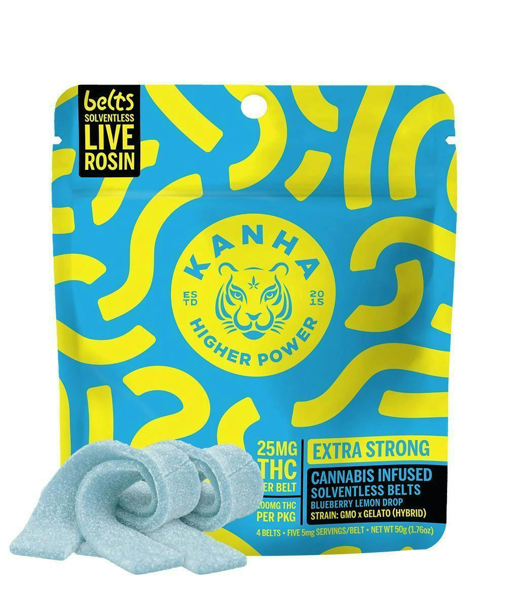Blueberry Lemon Drop | Kanha Sour Belts | Rosin | 100mg