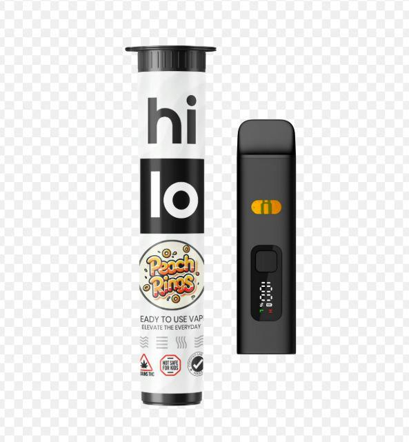 Peach Rings | PVX | High Low | Distillate | Disposable | 1.5g cannabis product