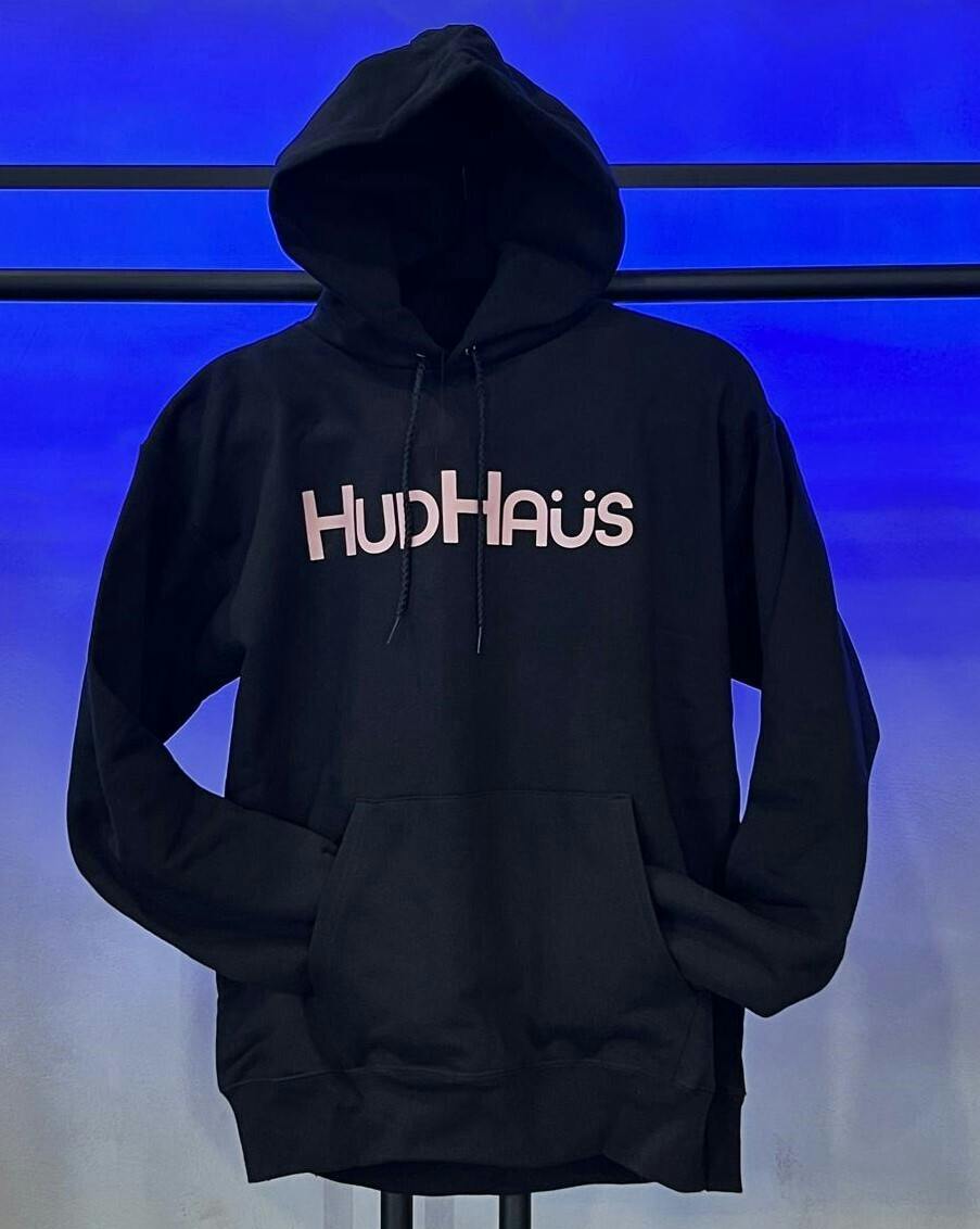 HUDHAUS PRINT BLACK HOODIE