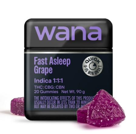Optimals Fast Asleep Grape 1:1:1 THC:CBG:CBN - 100 mg - 20 Pack