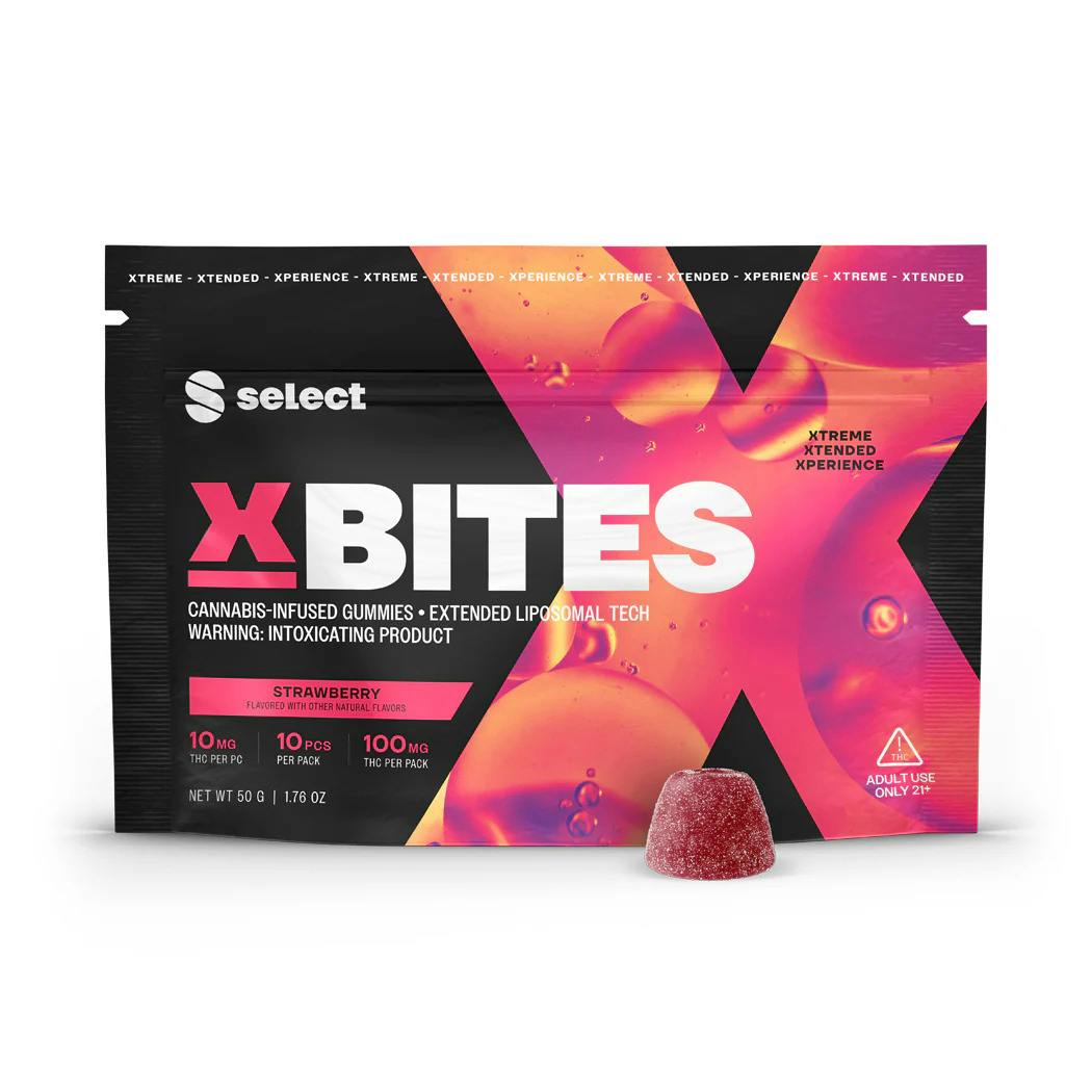 X-Bites Strawberry Edibles 100mg (10-Pack | 10mg Each)