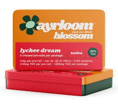 Ayrloom | Lychee Dream | Infused 5pk Pre-Rolls