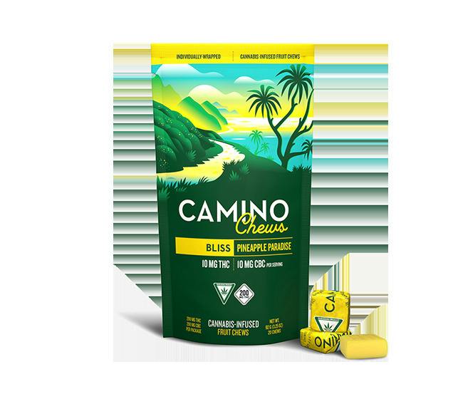 Camino | Pineapple Paradise Bliss Chews 10pc | 100MG : 10MG THC : 10MG CBC