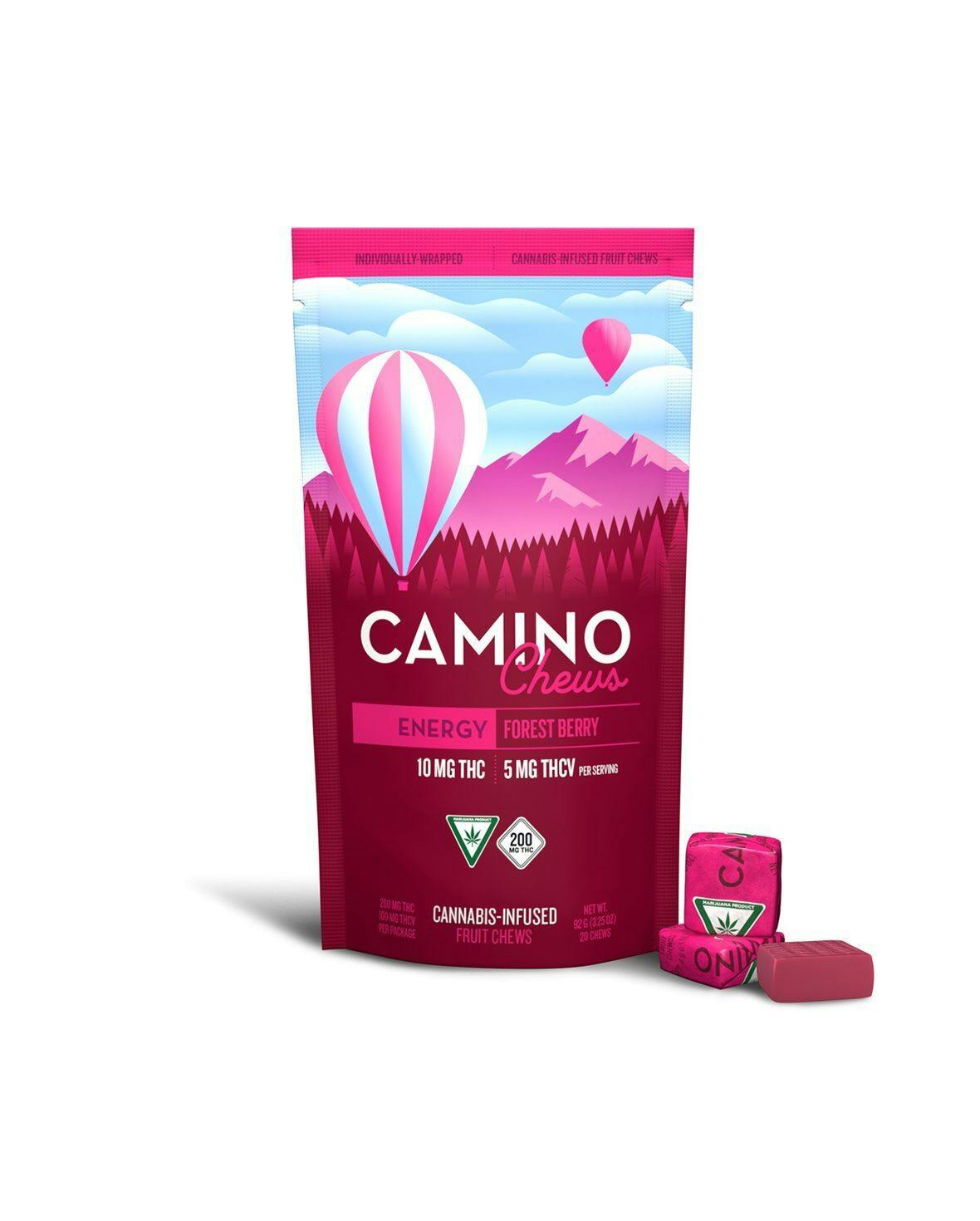 Camino | Forest Berry Energy Chews 10pc | 100MG : 10MG THC : 5MG THCV : 5MG CBC