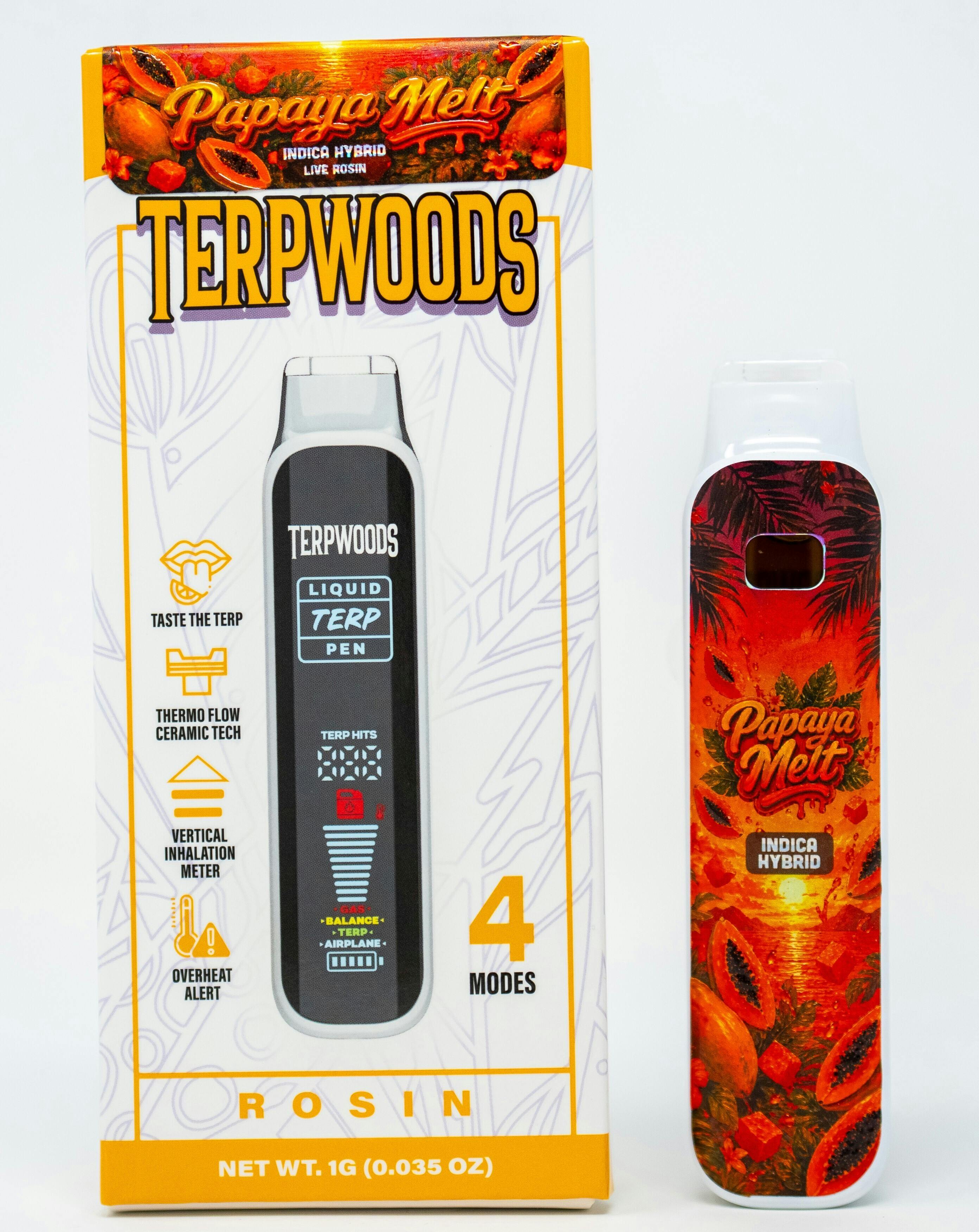 Terpwoods | Papaya Melt | 1g Live Rosin AIO