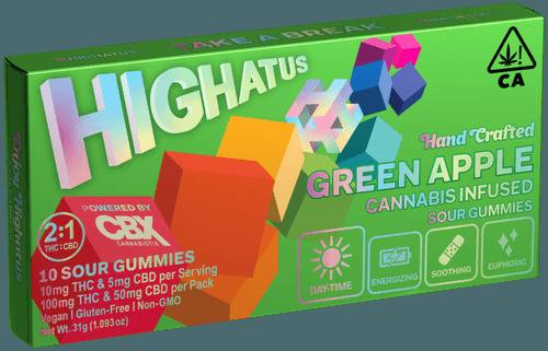 Highatus - Green Apple 2:1 CBD (s) - Sour Gummies