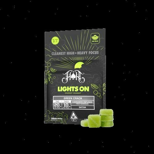 Heavy Hitters - Lights On: Green Crack (s) - 2:1 THC:THCV Gummies