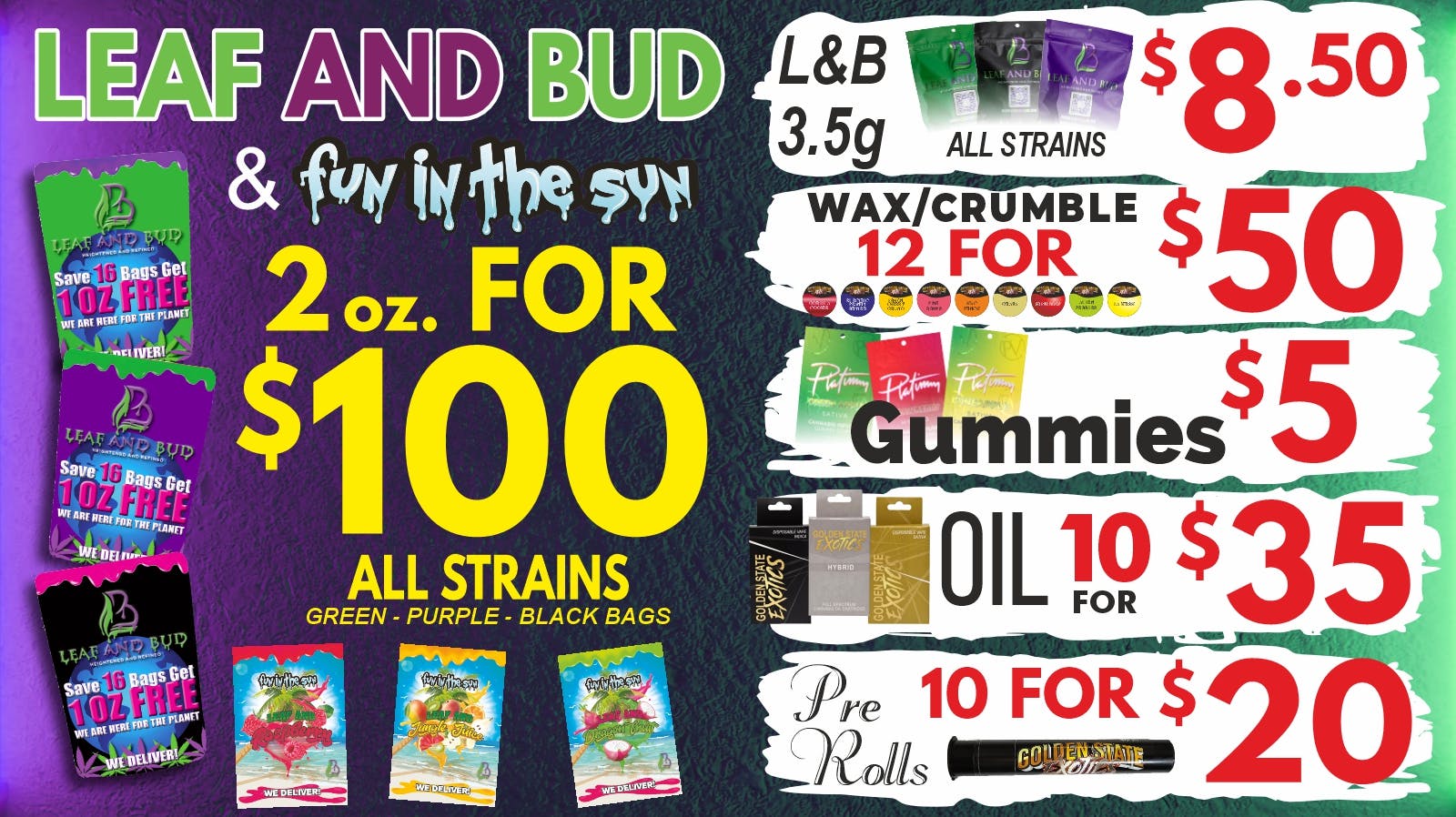 L&B October Dealzzz at Leaf and Bud Jackson Weedmaps