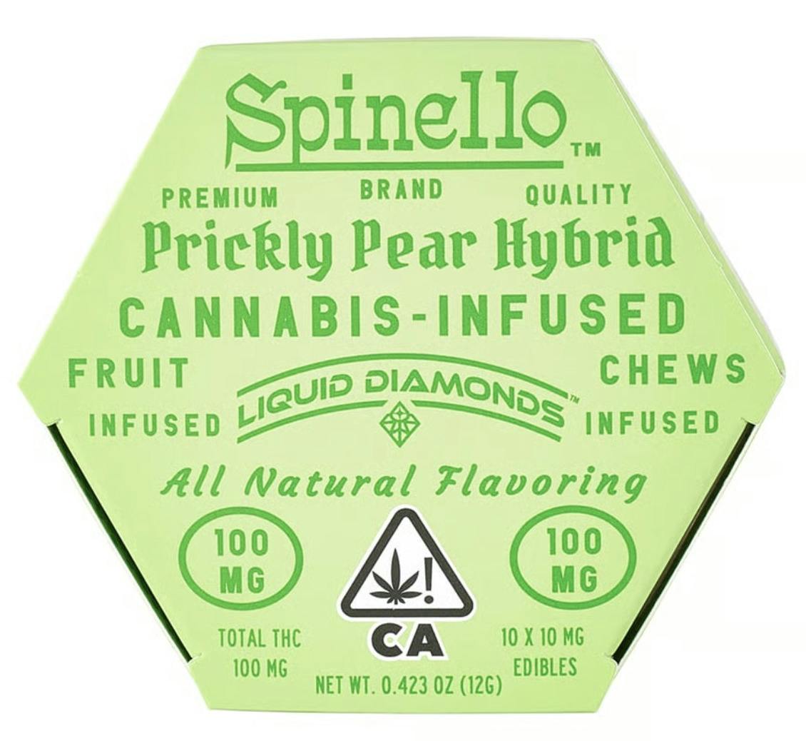 Prickly Pear-(S)-Scored Rosin Gummies-100mg-Spinello