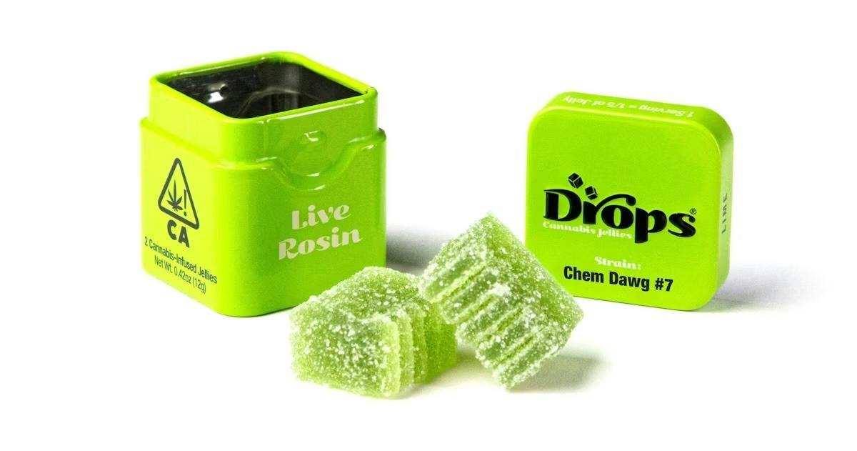 Drops | Lime 2pc Evergreen | Hybrid (100mg THC)
