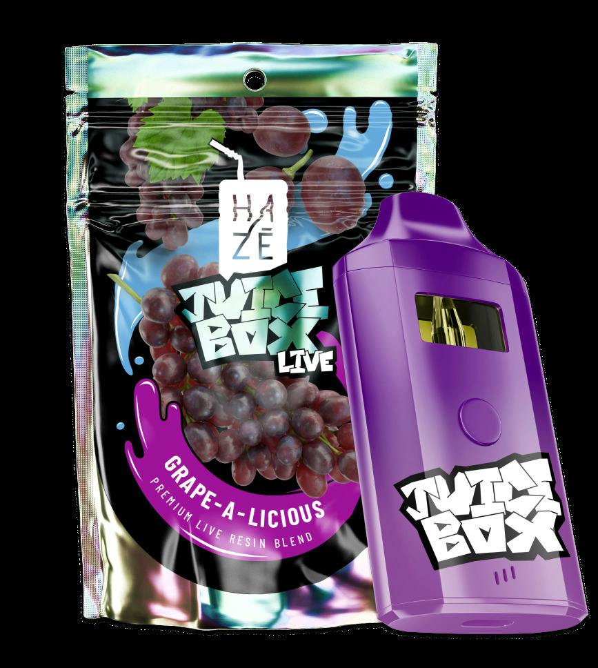 Haze Juice Box Live Resin Vape 2g - Grape-A-Licious
