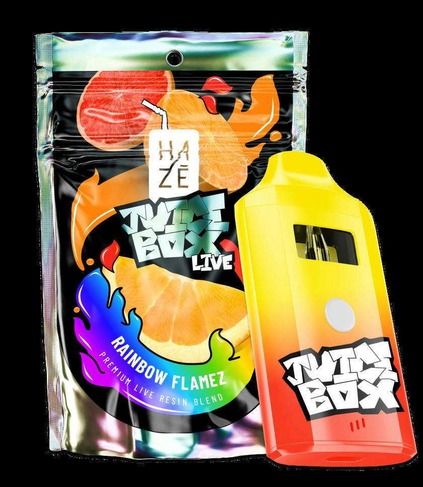 Haze Juice Box Live Resin Vape 2g - Rainbow Flamez