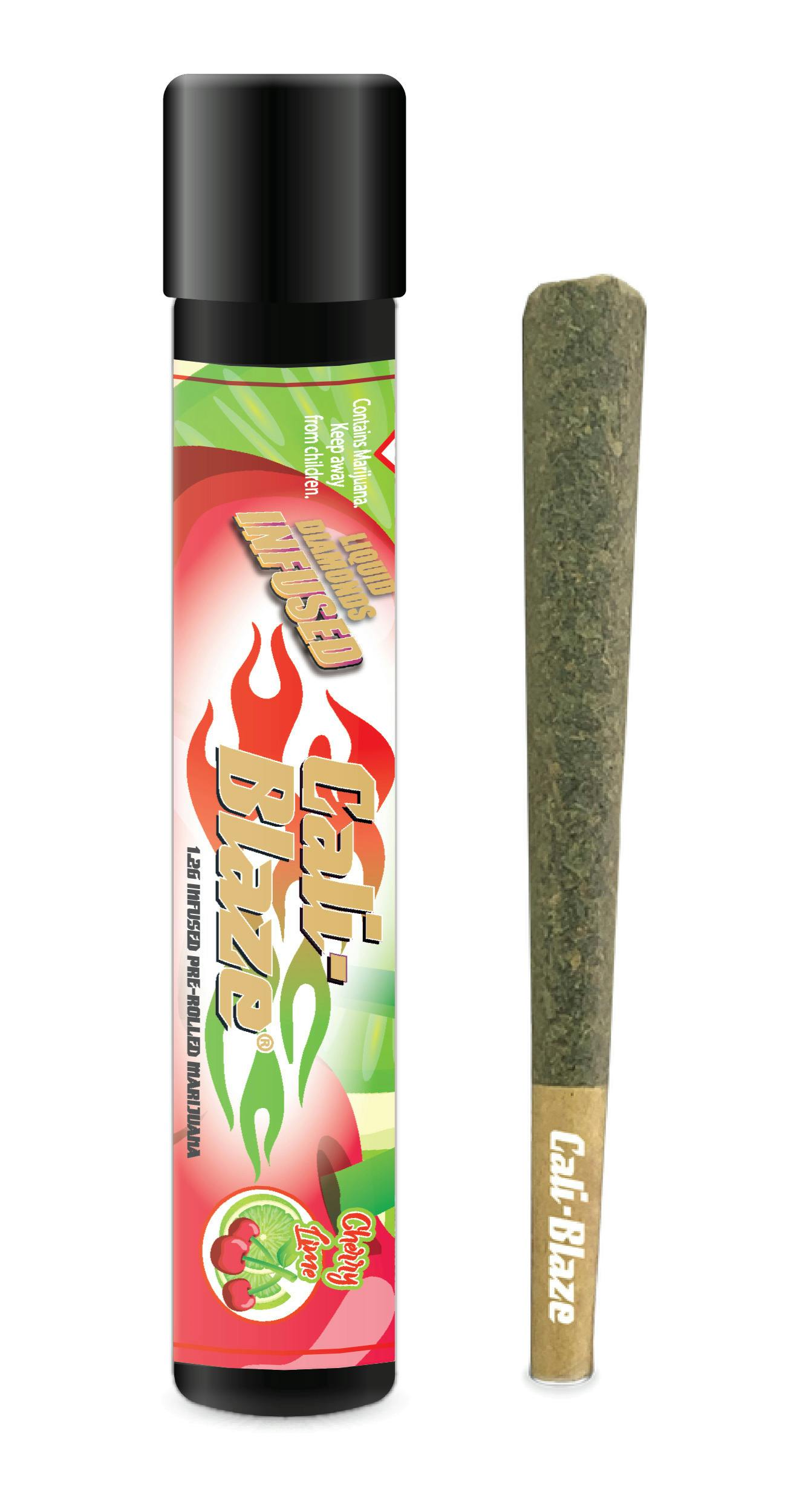 Cali-Blaze Infused Pre-roll 1.2g - Cherry Lime (Pink Marshmellow) (I)