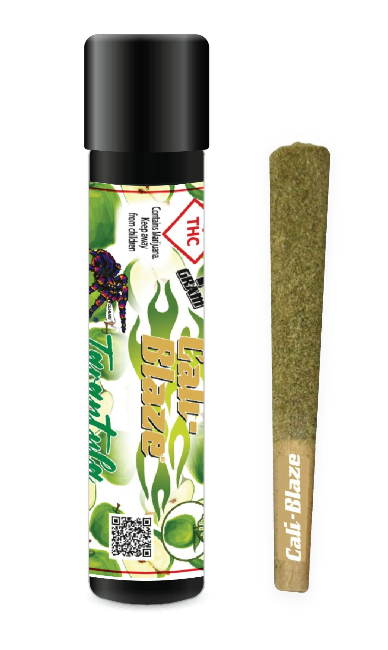 Cali-Blaze Tarantula Infused Pre-Roll 1g - Green Apple (Mac N Jack) (H)