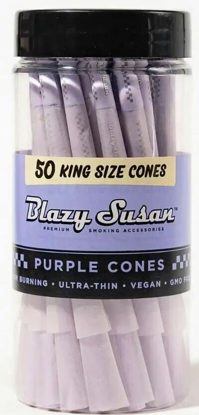 Blazy Susan Cones - King Size - 50ct (PURPLE)