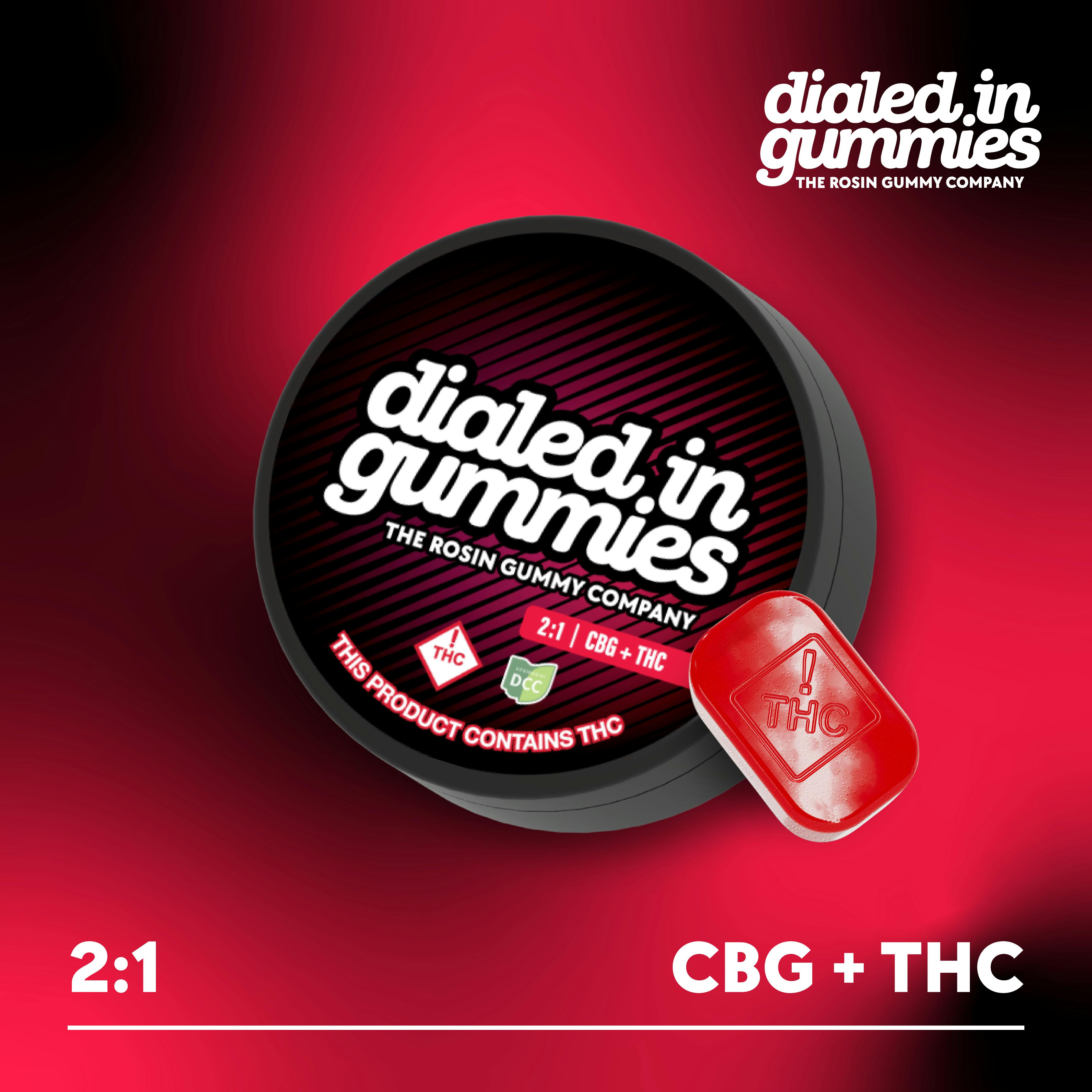 Dialed In ROSIN CBG Gummies - 2:1 CBG:THC