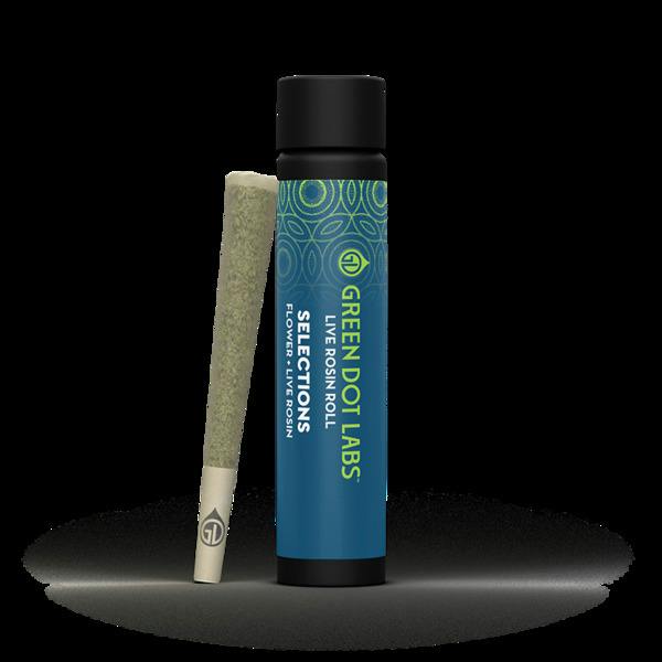 Green Dot ROSIN Pre-Roll 1g - Sour Power OG + Full Throttle