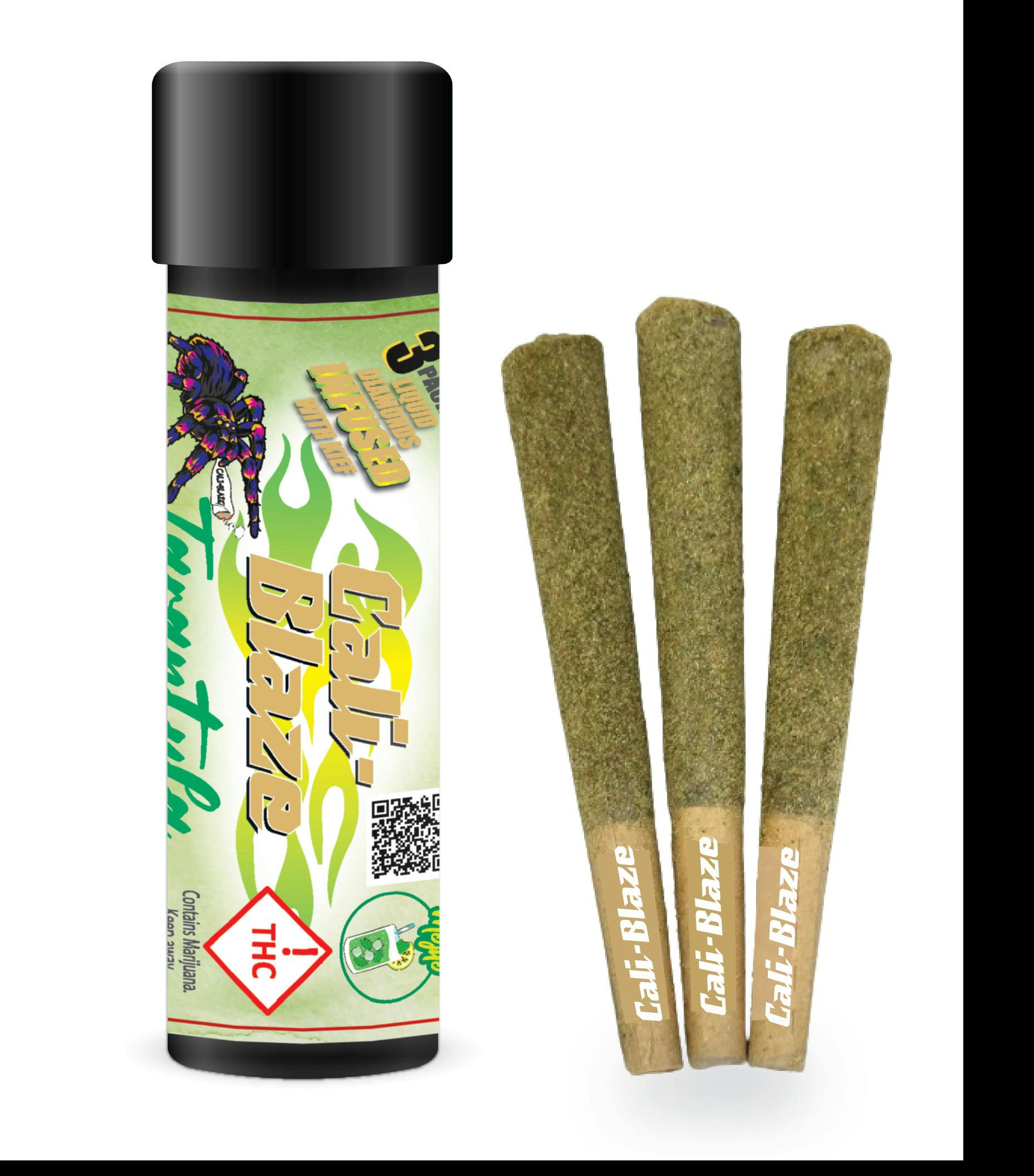 Cali-Blaze Tarantula Infused Pre-Roll 3Pk (3g) - Mojito (Grandpa's Stash) (H)