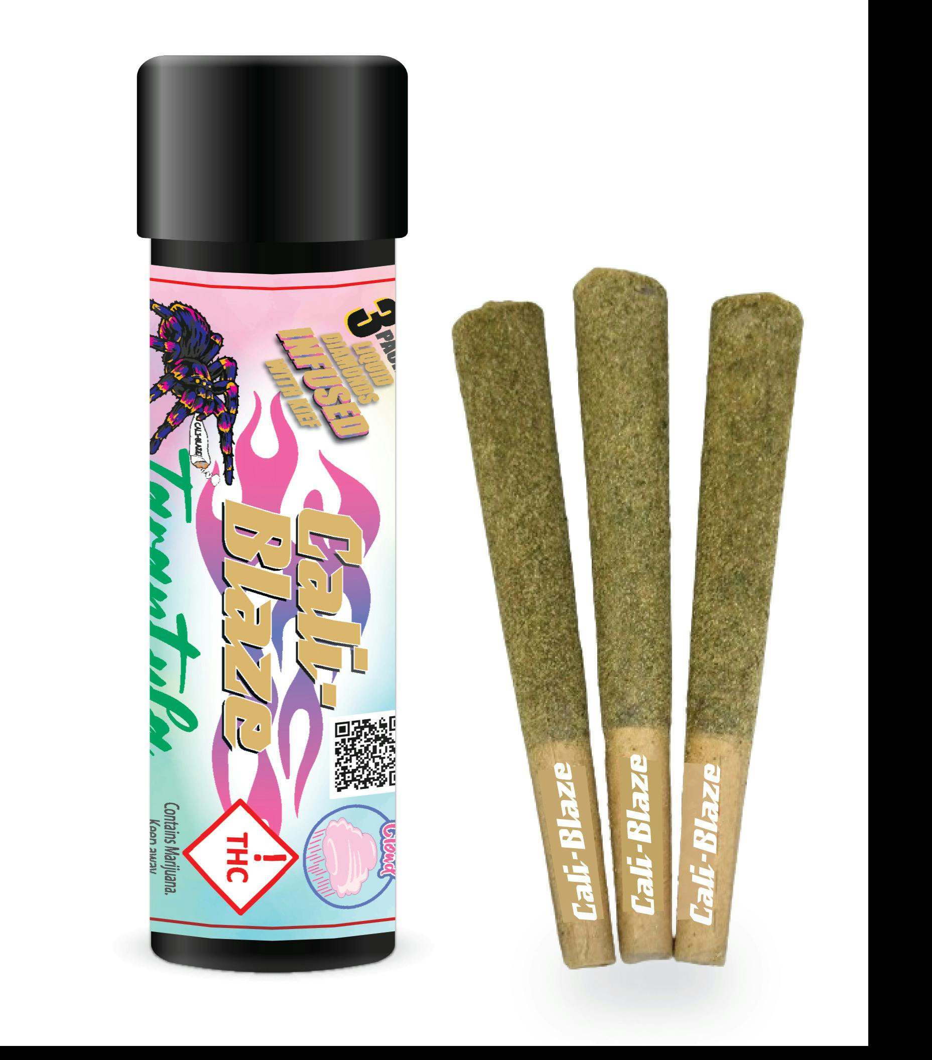 Cali-Blaze Tarantula Infused Pre-Roll 3Pk (3g) - Cotton Cloud (Tribe Walker) (I)