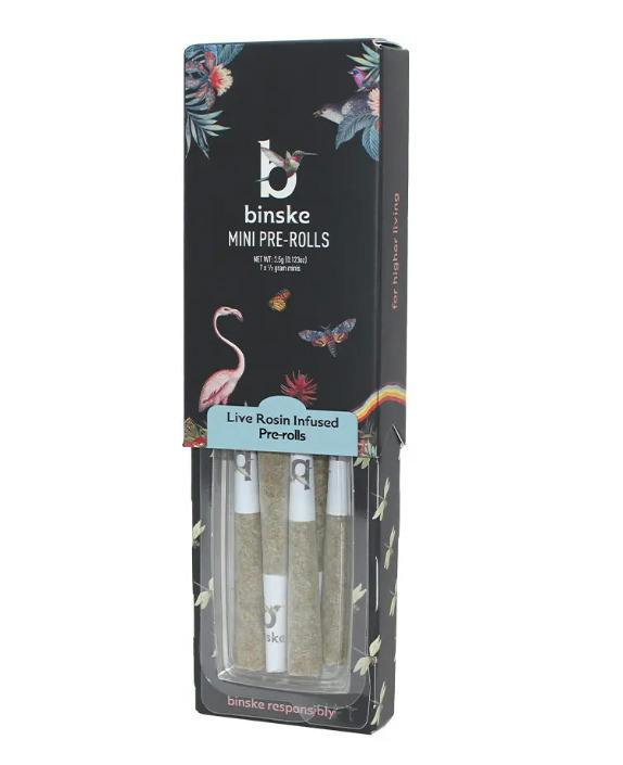 Binske ROSIN Infused .5 Pre-Roll 7pk - Monarch Bubba (I)