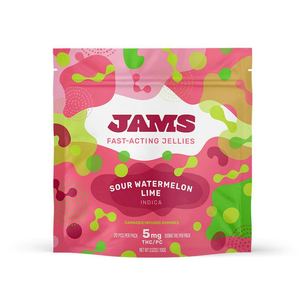 JAMS Sour Watermelon Lime Gummy 100mg [20pk]