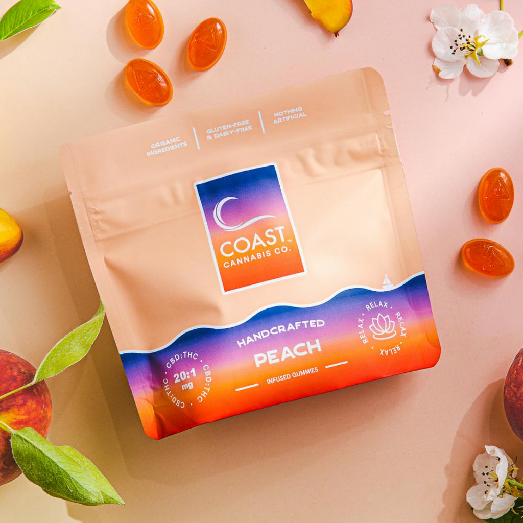 Coast Cannabis Peach 20:1 Gummy 100mg [20pk]