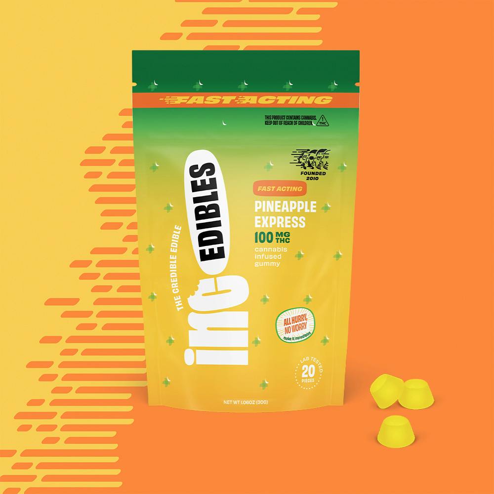 Inc.Edibles Pineapple Express Gummy 100mg [20pk] at Zen Leaf Cannabis Dispensary