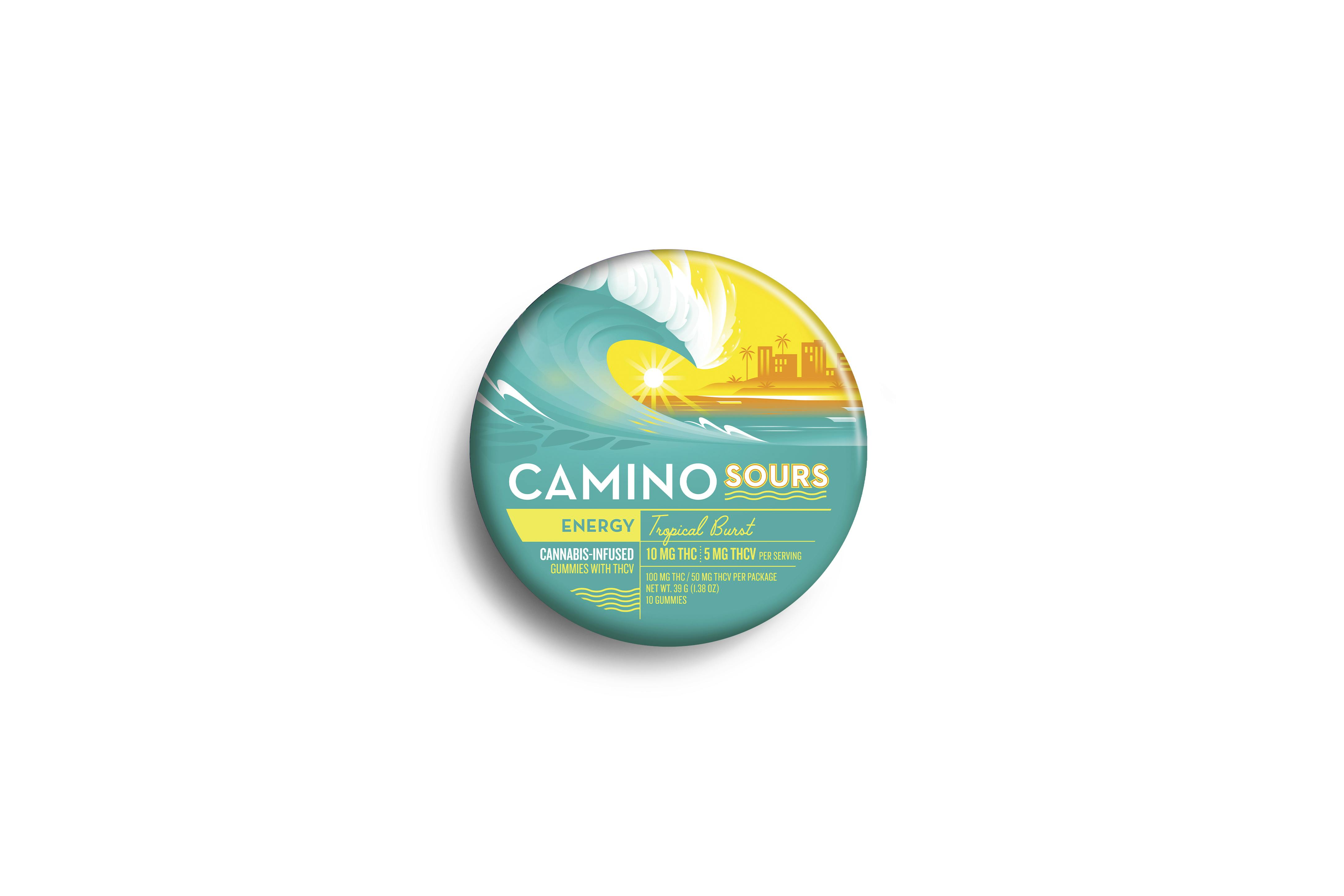 Camino Sours Tropical Burst Gummies 100mg (20-Pack | 5mg Each)