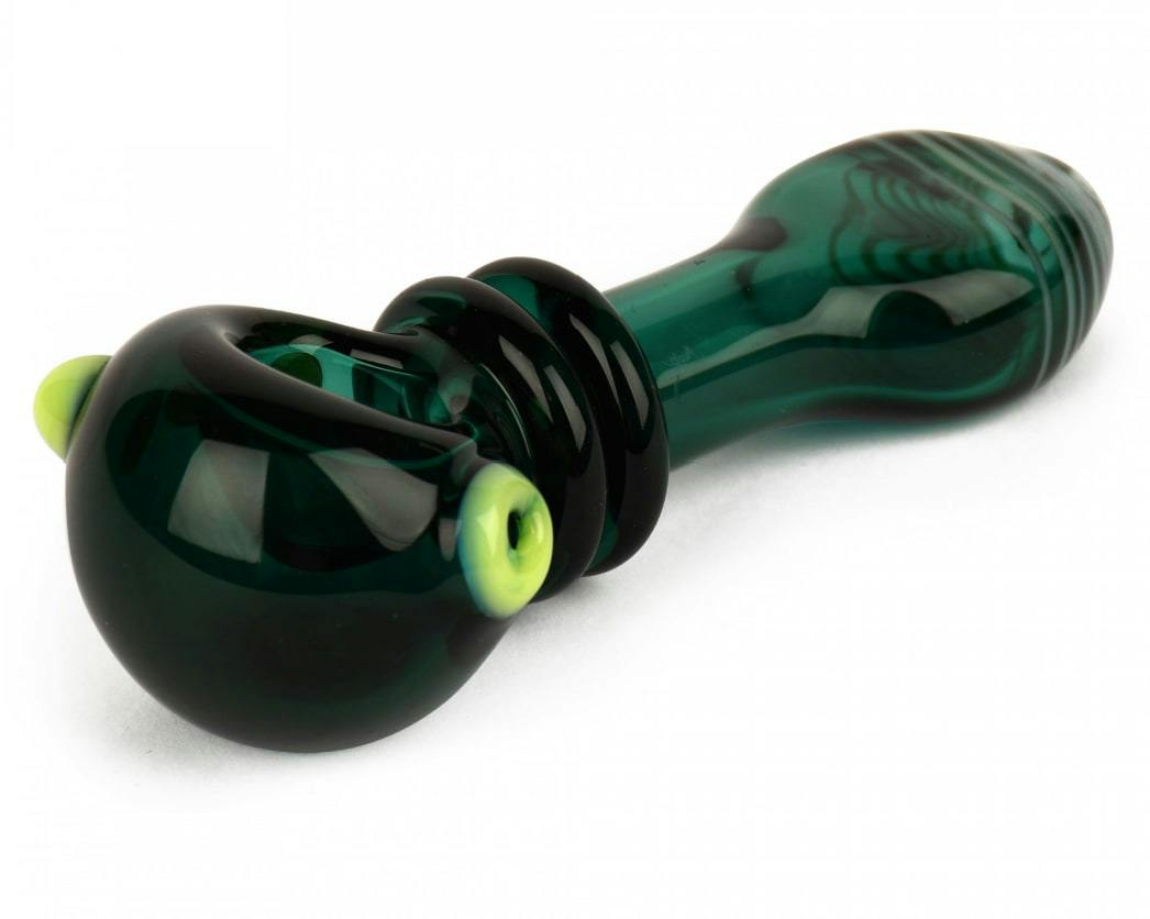 4" Teal Flatty Wrap Hand Pipe