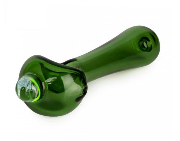 4.5" Spoon Hand Pipe W/Dichroic Image Marble (Assorted)
