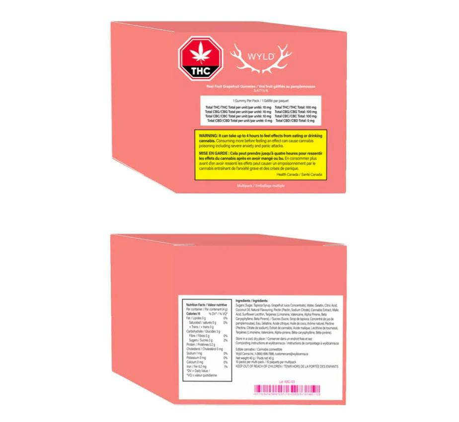 GRAPEFRUIT THC:CBG:CBC GUMMIES 10-Pack