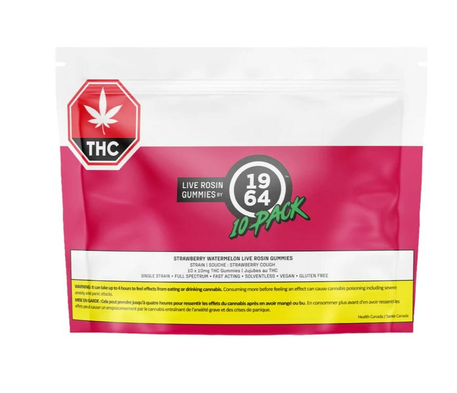 STRAWBERRY WATERMELON LIVE ROSIN THC GUMMIES 10-Pack