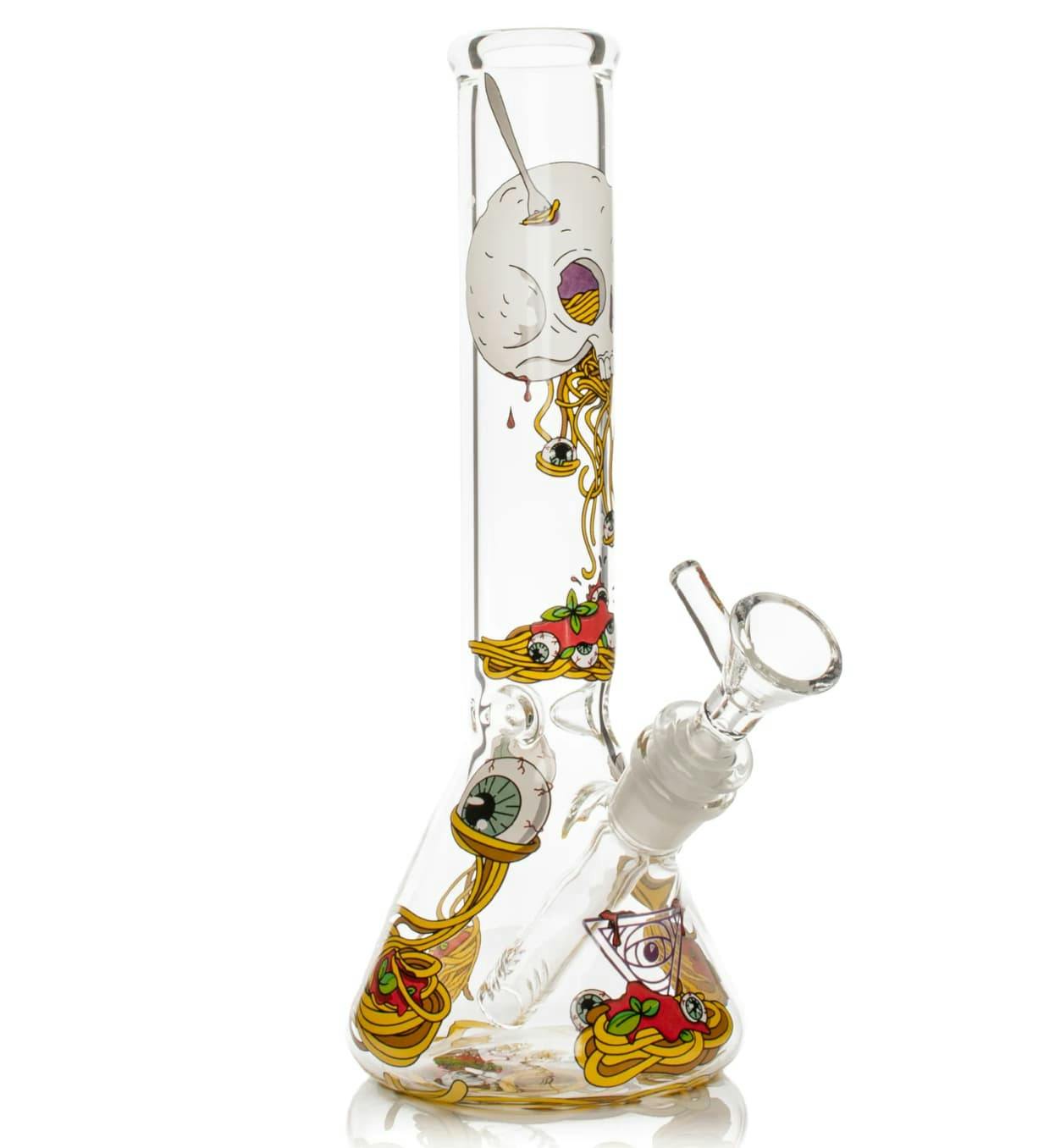 10" Spaghetti Skull Water Pipe