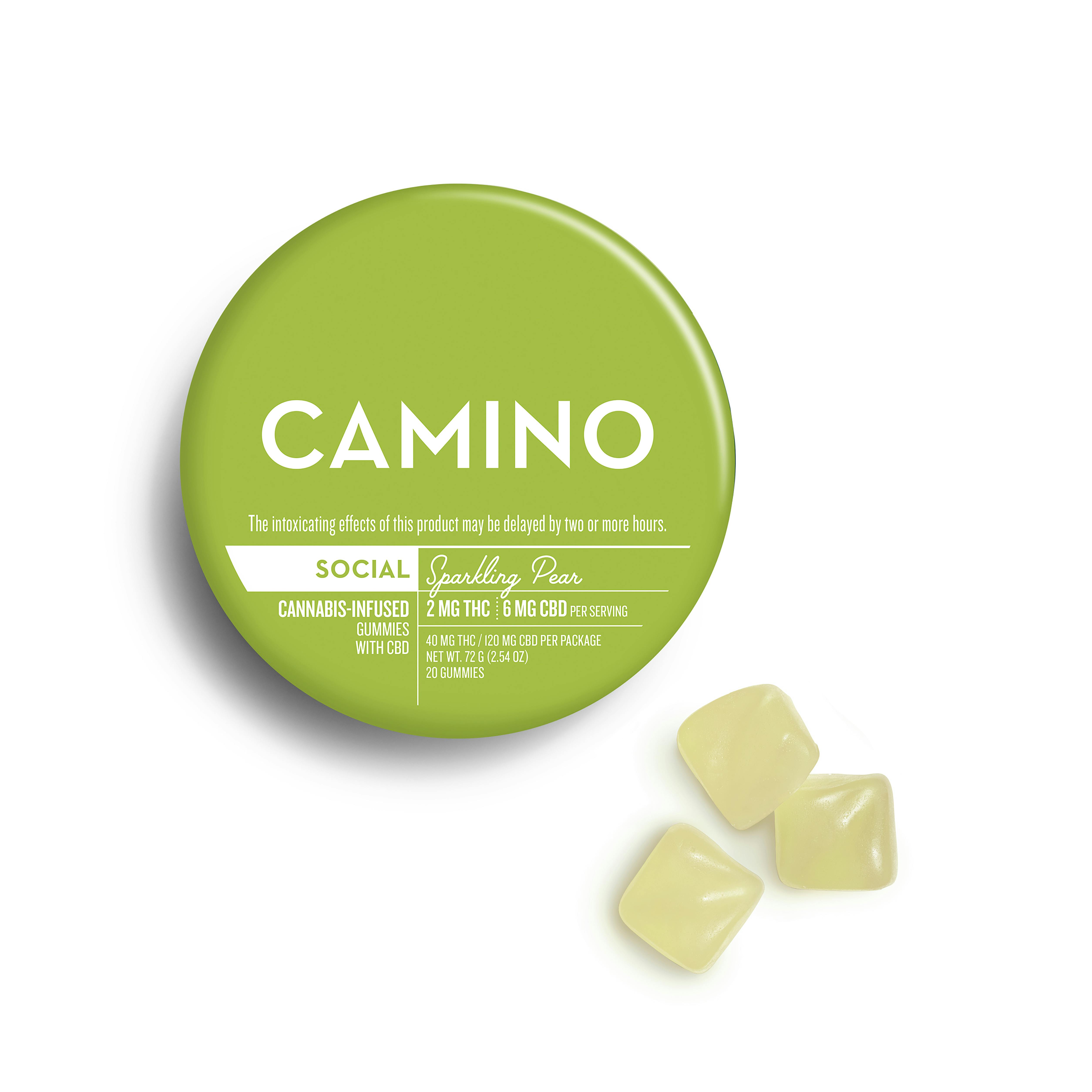 Sparkling Pear - 2:6 THC:CBD Gummy - Hybrid - 40 mg - 20 Pack