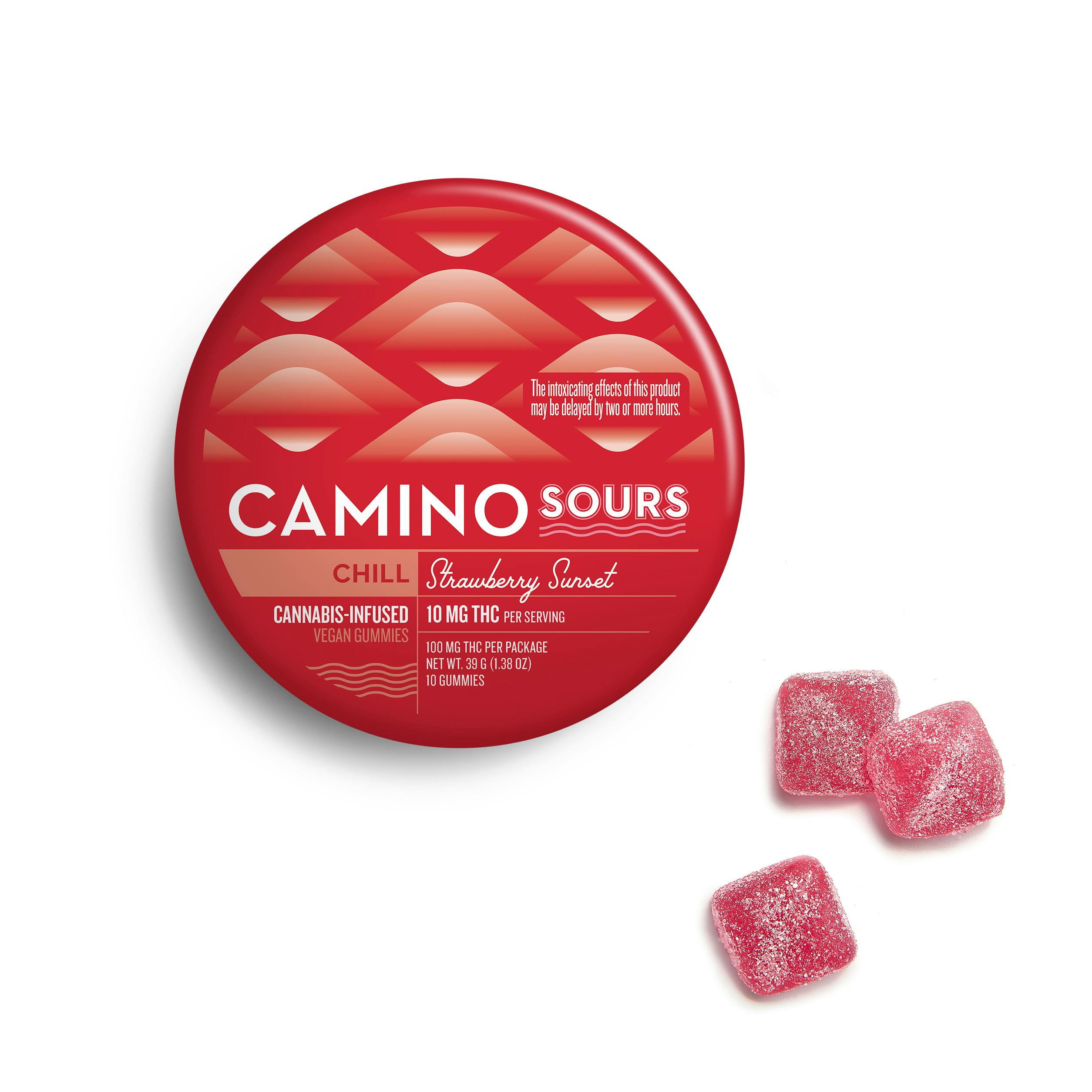 Sour Strawberry Sunset - THC Gummy - Hybrid - 100 mg - 10 Pack