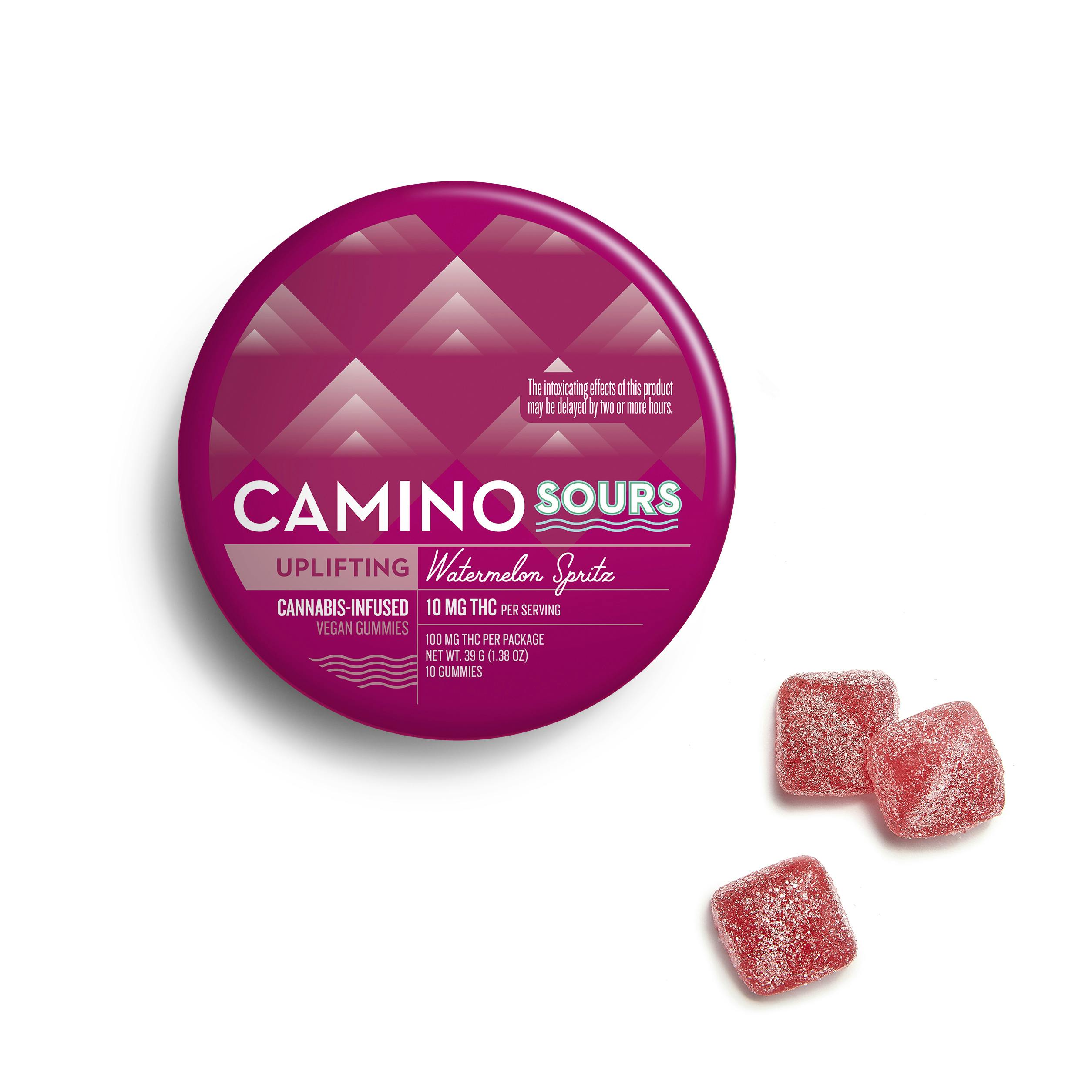 Sour Watermelon Spritz - THC Gummy - Hybrid - 100 mg - 10 Pack