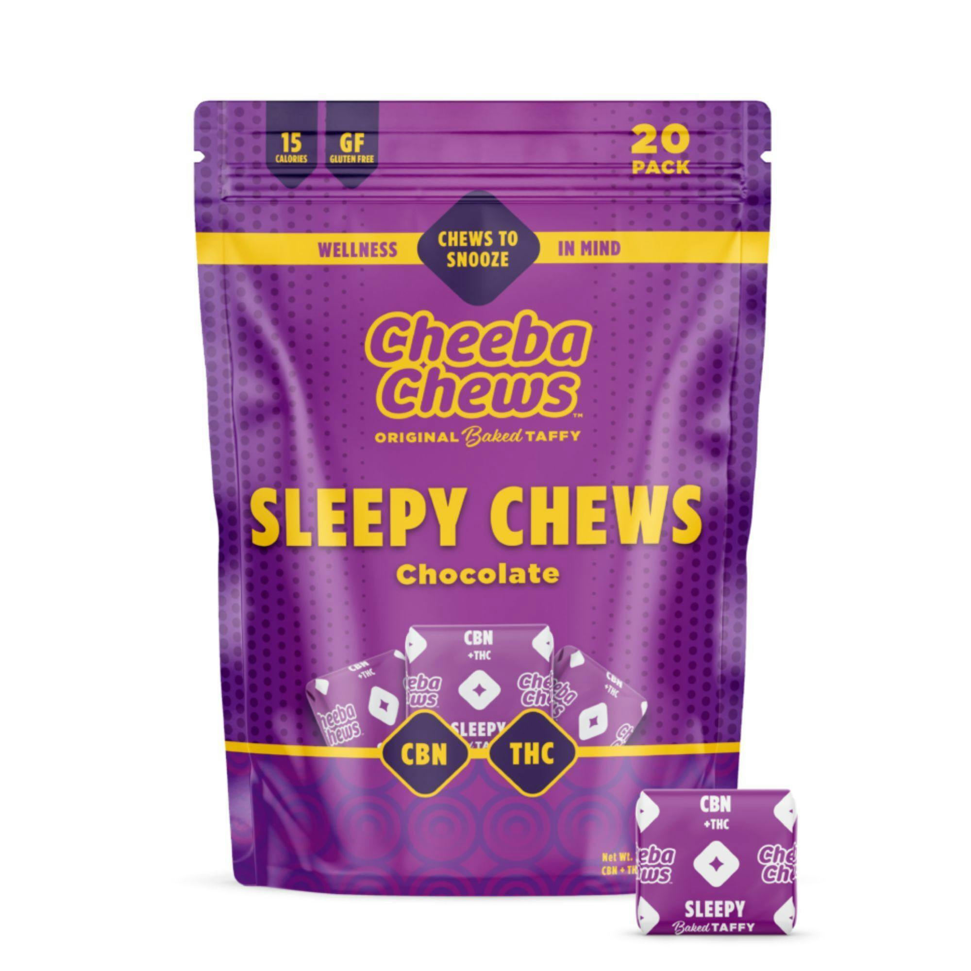 Sleepy Chocolate - 2:1 THC:CBN + Melatonin Taffy - Indica - 100 mg