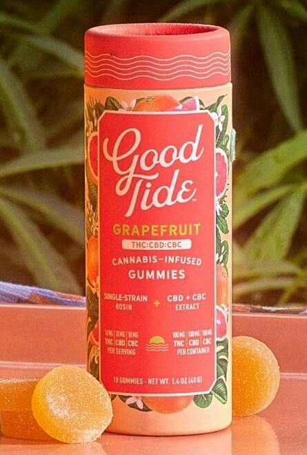 Grapefruit - THC:CBC:CBD Gummy - Sativa - 100 mg - 10 Pack