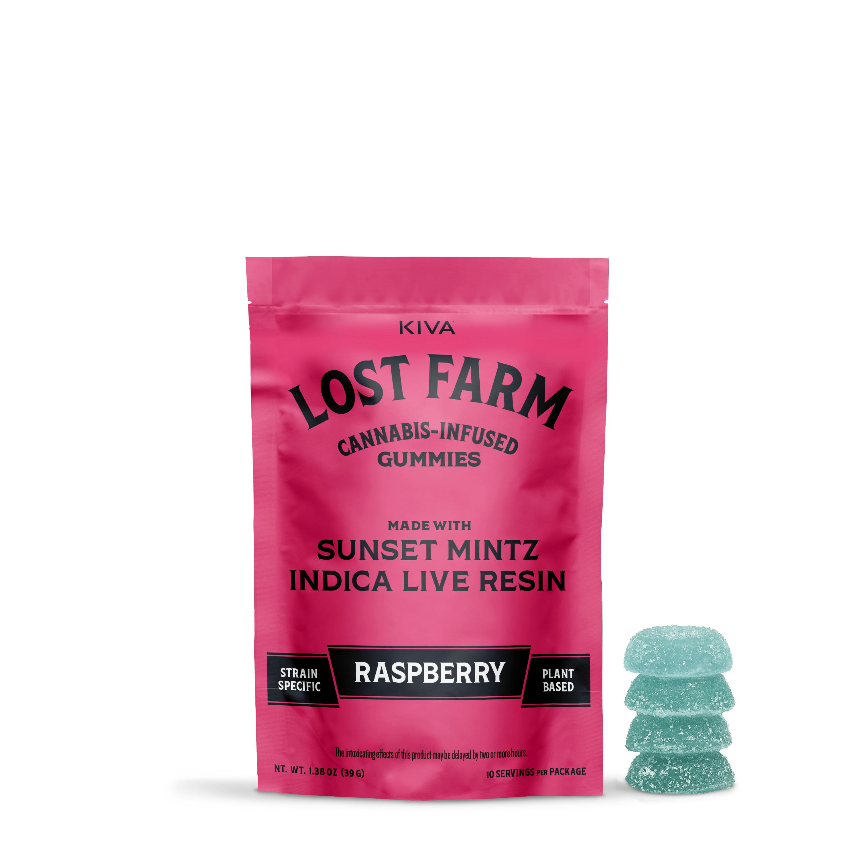 Raspberry - Live Resin Gummy - Indica - 100 mg - 10 Pack