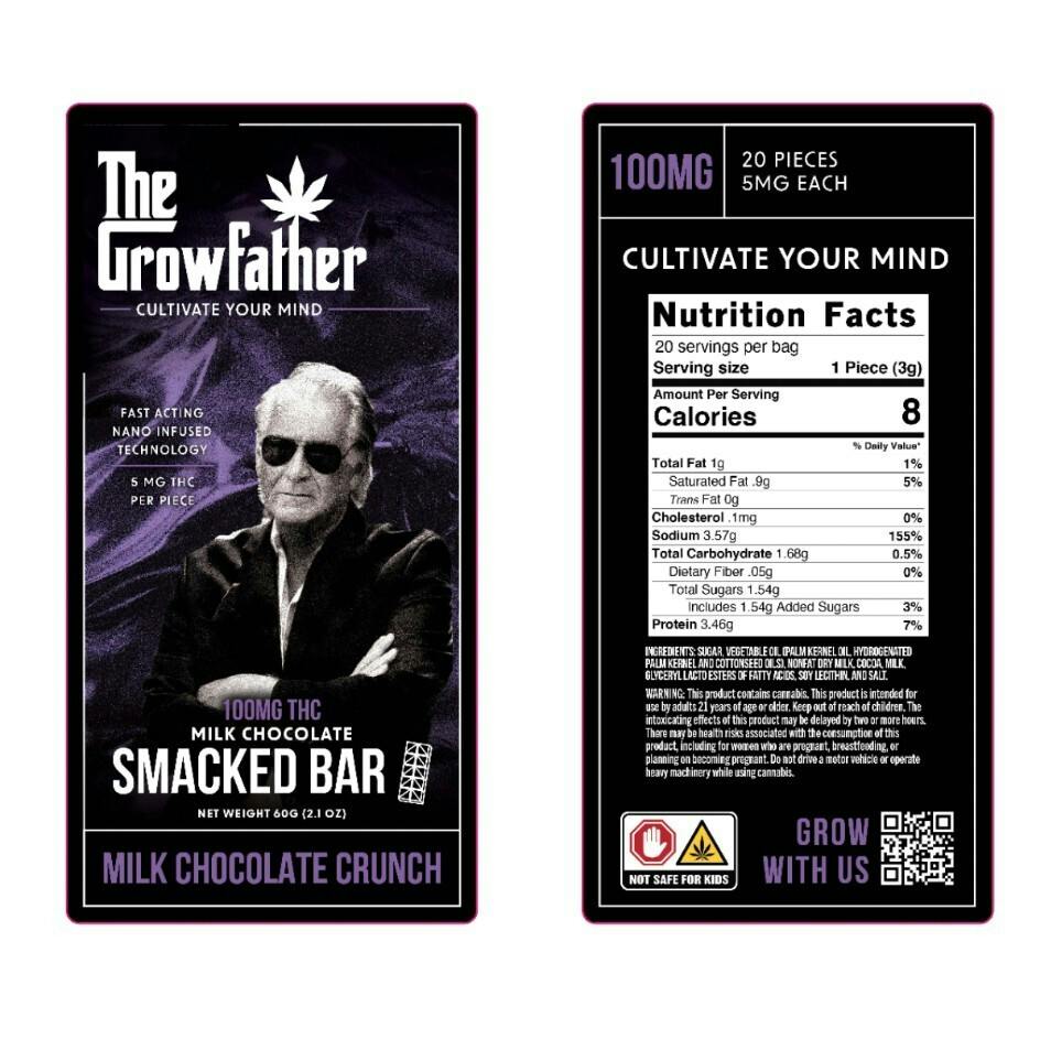 Smacked Milk Chocolate Crunch Bar - Hybrid - 100 mg